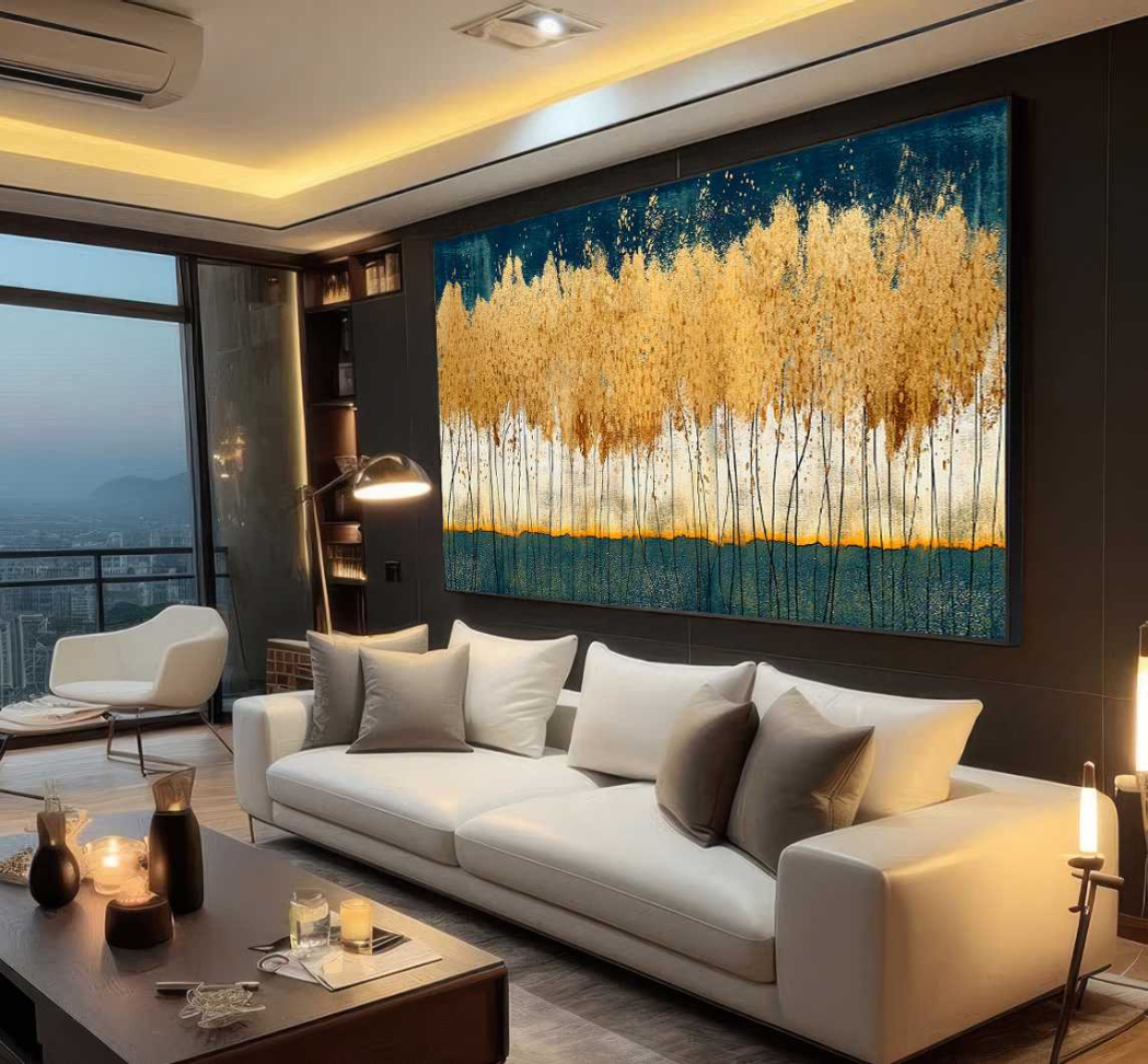 QUADRO ABSTRATO EM PINTURA MODERNA - #4