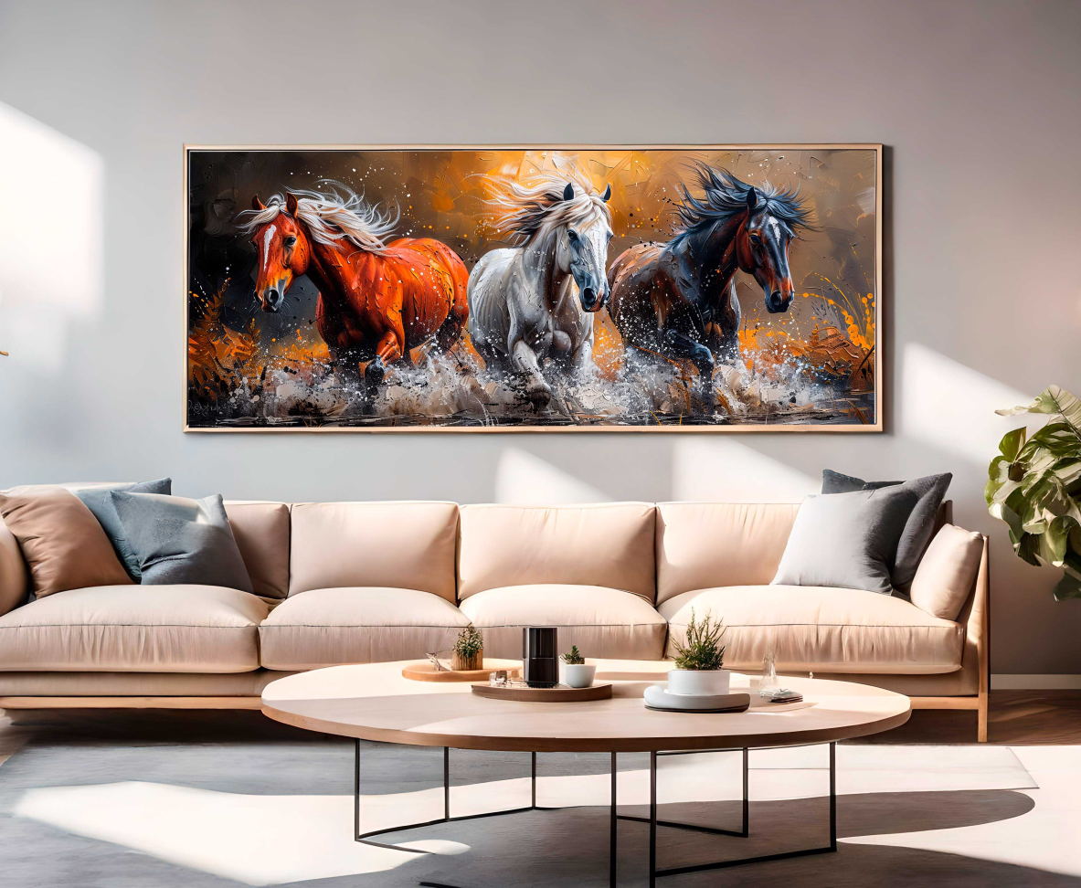 QUADRO CAVALOS ABSTRATOS DECOR - #3