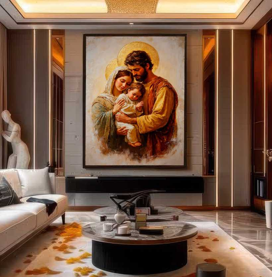 QUADRO A SAGRADA FAMILIA EM ABSTRATO VERTICAL - #4