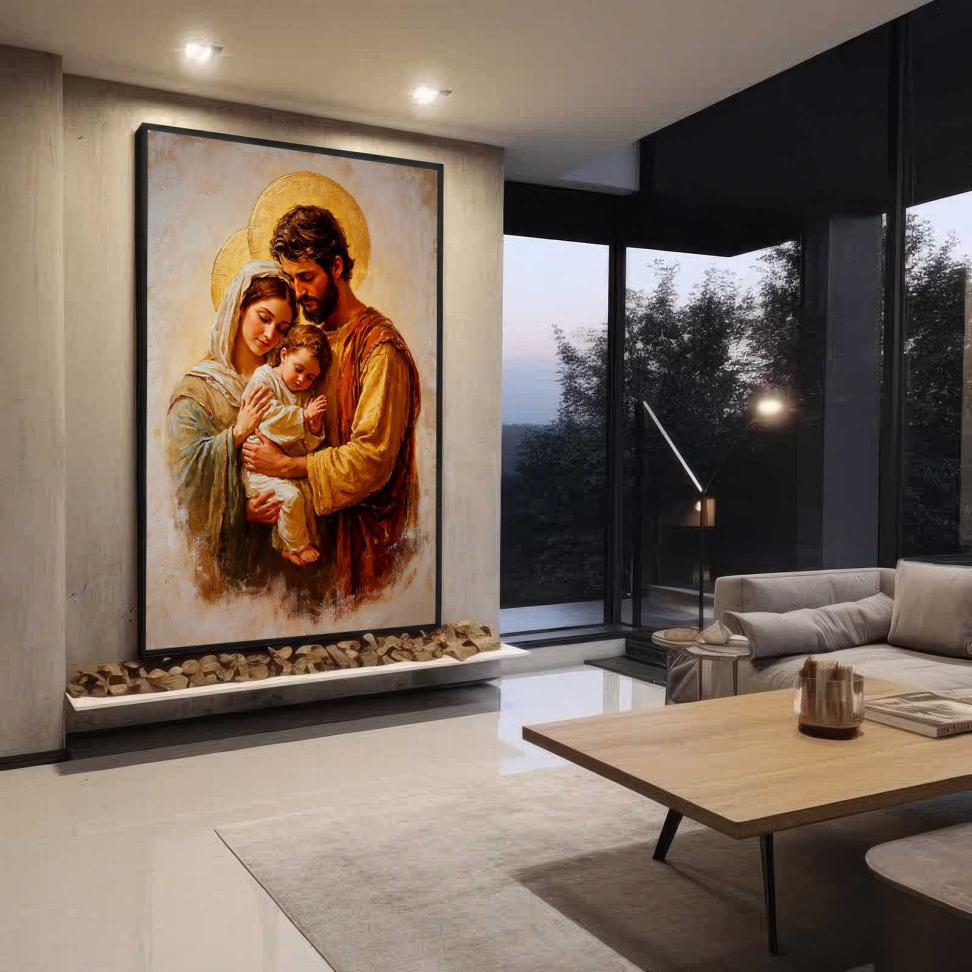 QUADRO A SAGRADA FAMILIA EM ABSTRATO VERTICAL - #2