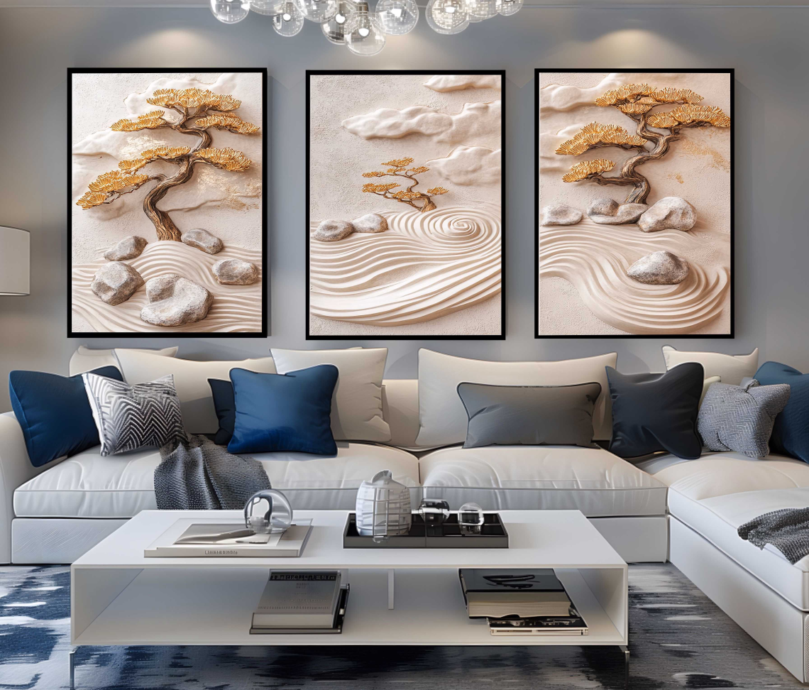 CONJUNTO ARTE ABSTRATA MODERNA 3D - #2