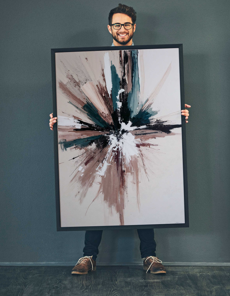 QUADRO EM ABSTRATAO ARTISTICO DECOR - #3