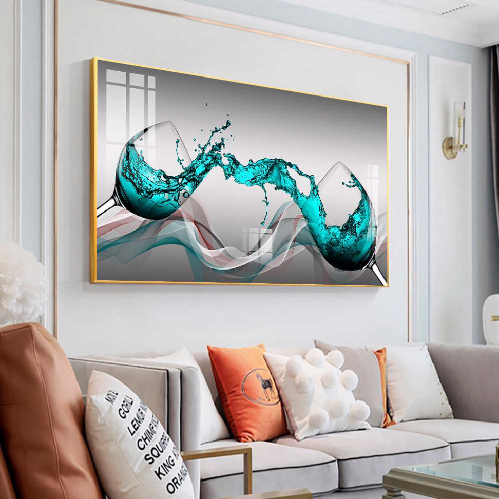 QUADRO ARTE LUXO EM TAÇAS DECOR - #4