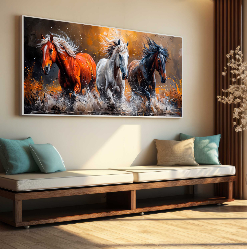 QUADRO CAVALOS ABSTRATOS DECOR - #2