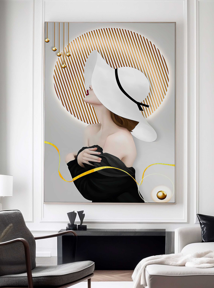 QUADRO MULHER ELEGANTE DECOR - #3