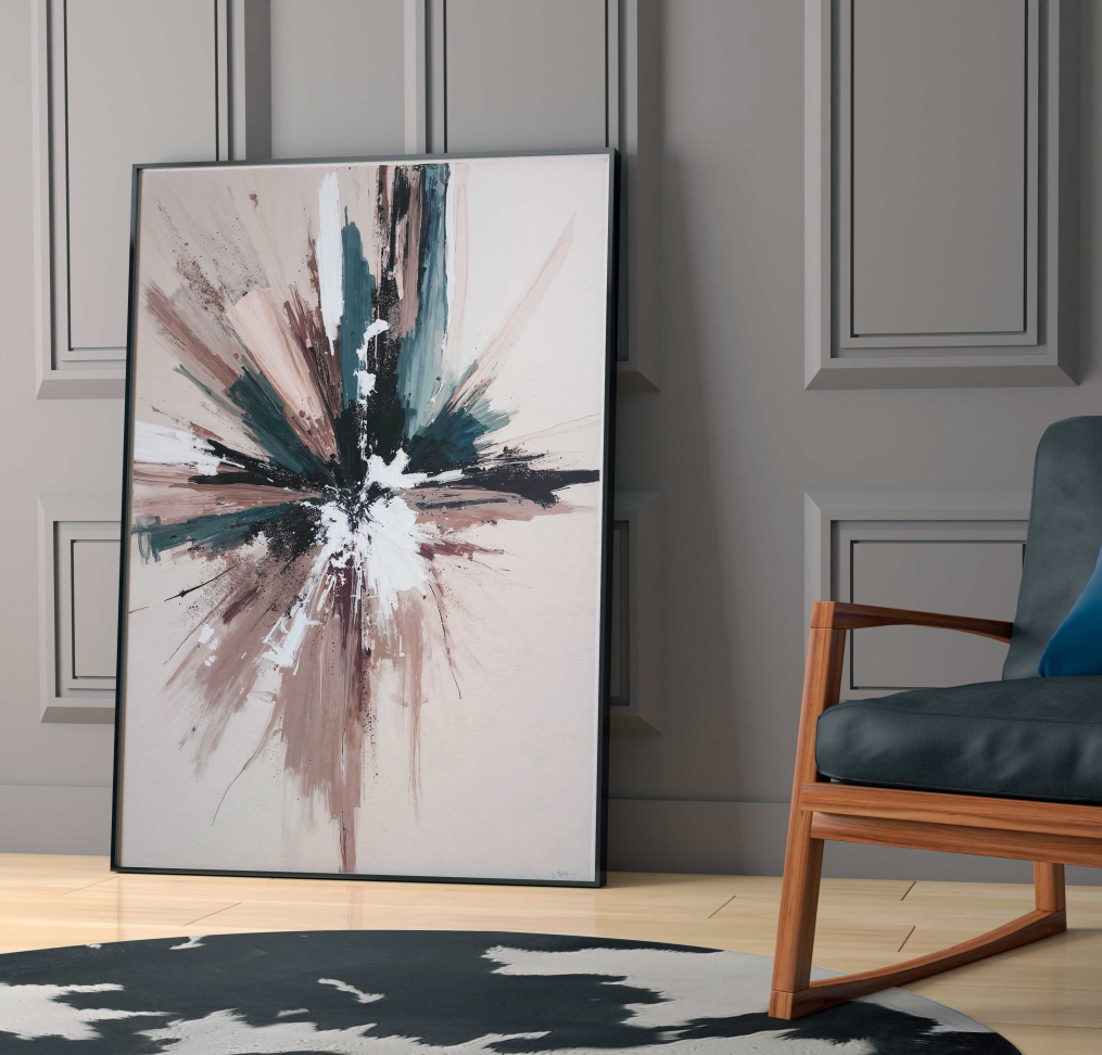 QUADRO EM ABSTRATAO ARTISTICO DECOR - #5