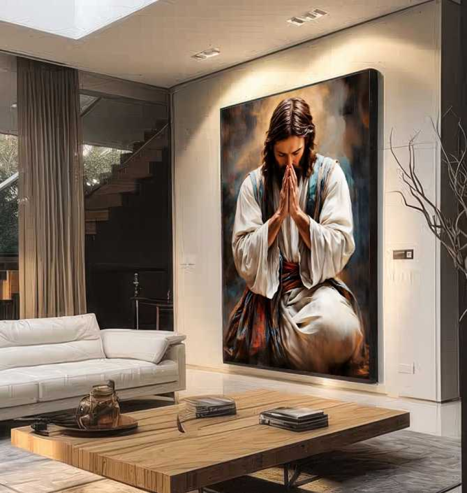 QUADRO ABSTRATO JESUS EM ORAÇÃO - #5