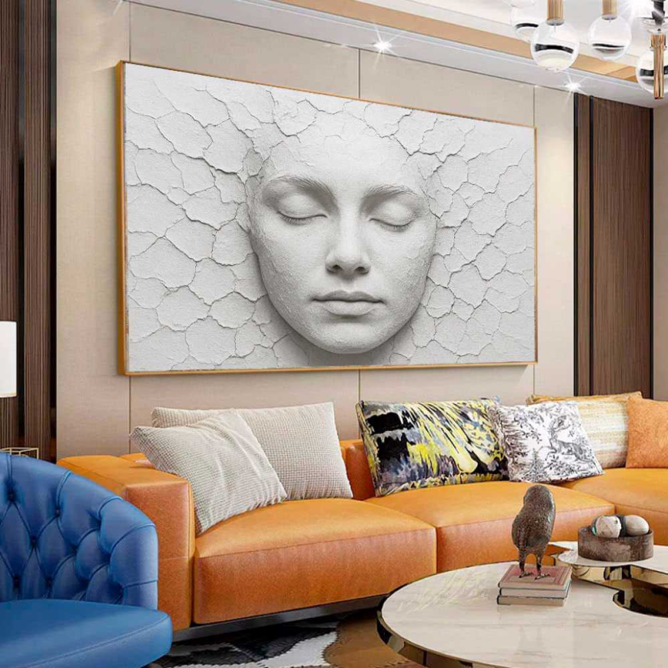 QUADRO O ROSTO EM ILUSTRAÇÃO ABSTRATA - #5