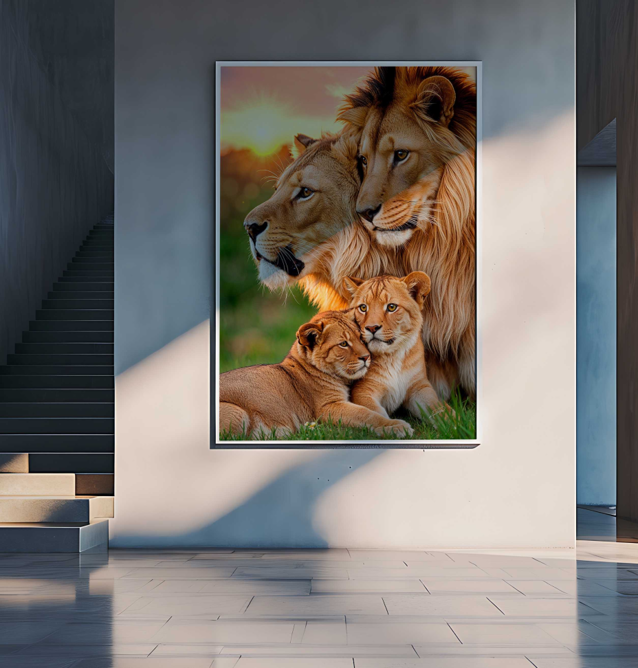 QUADRO VERTICAL A FAMILIA DO REI LEÃO - #4