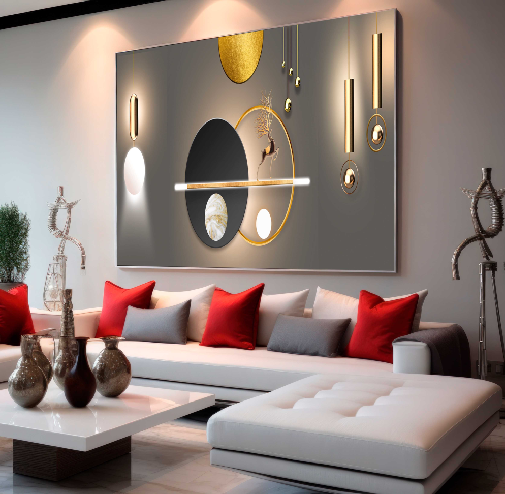 QUADRO ILUSTRAÇÃO ARTE GEOM,ETRICA - #4