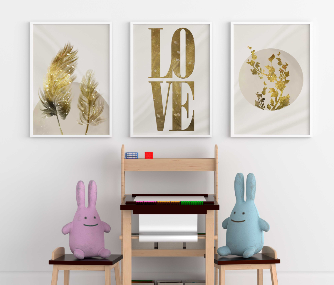 CONJUNTO ILUSTRAÇÃO LOVE FLORAL - #3