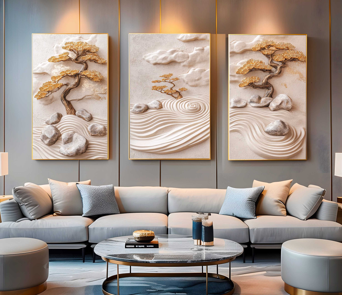 CONJUNTO ARTE ABSTRATA MODERNA 3D - #5