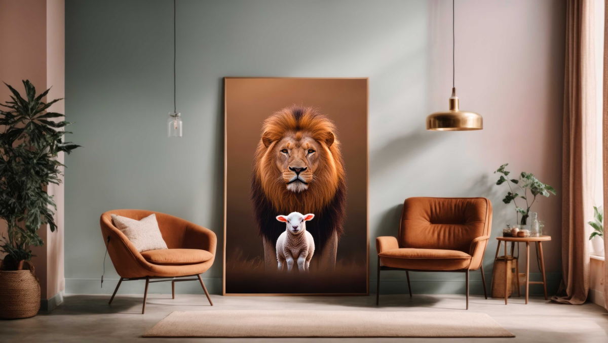 QUADRO O LEÃO E A OVELHA - #5
