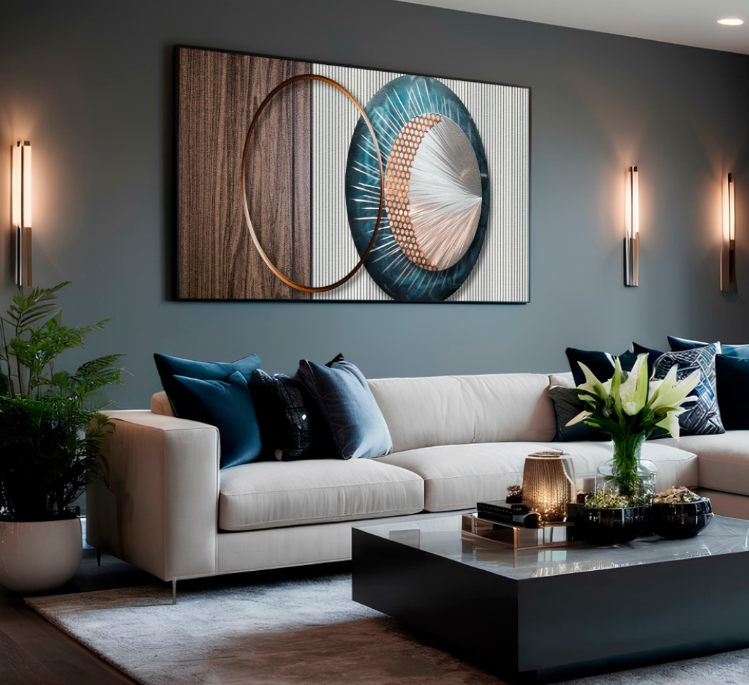 QUADRO ARTE DECOR GEOMETRICO MODERNO - #4