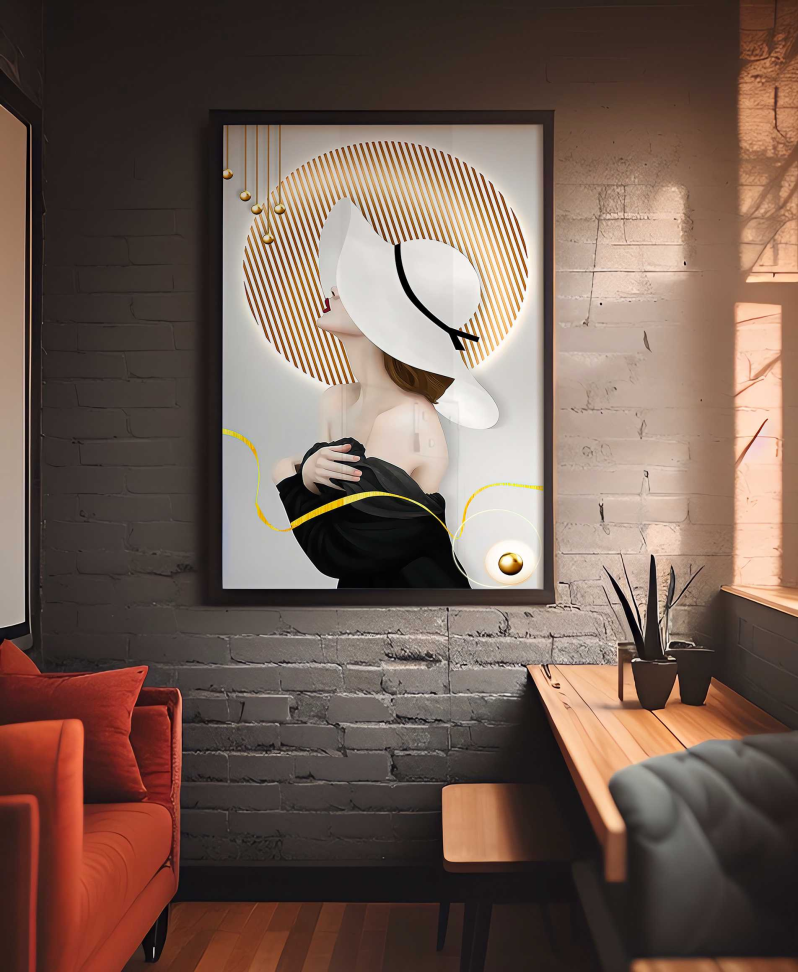 QUADRO MULHER ELEGANTE DECOR - #2