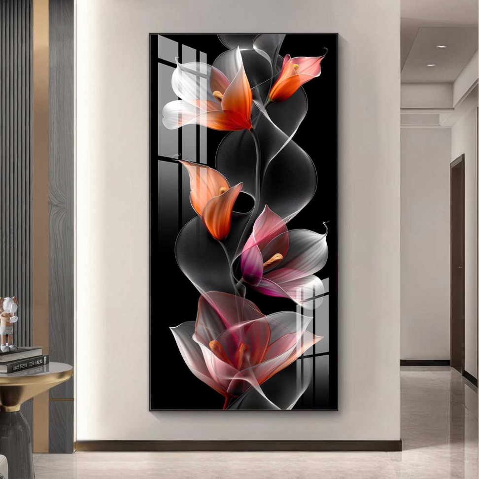 QUADRO EM BELA ARTE ABSTRATO FLORAL - #3