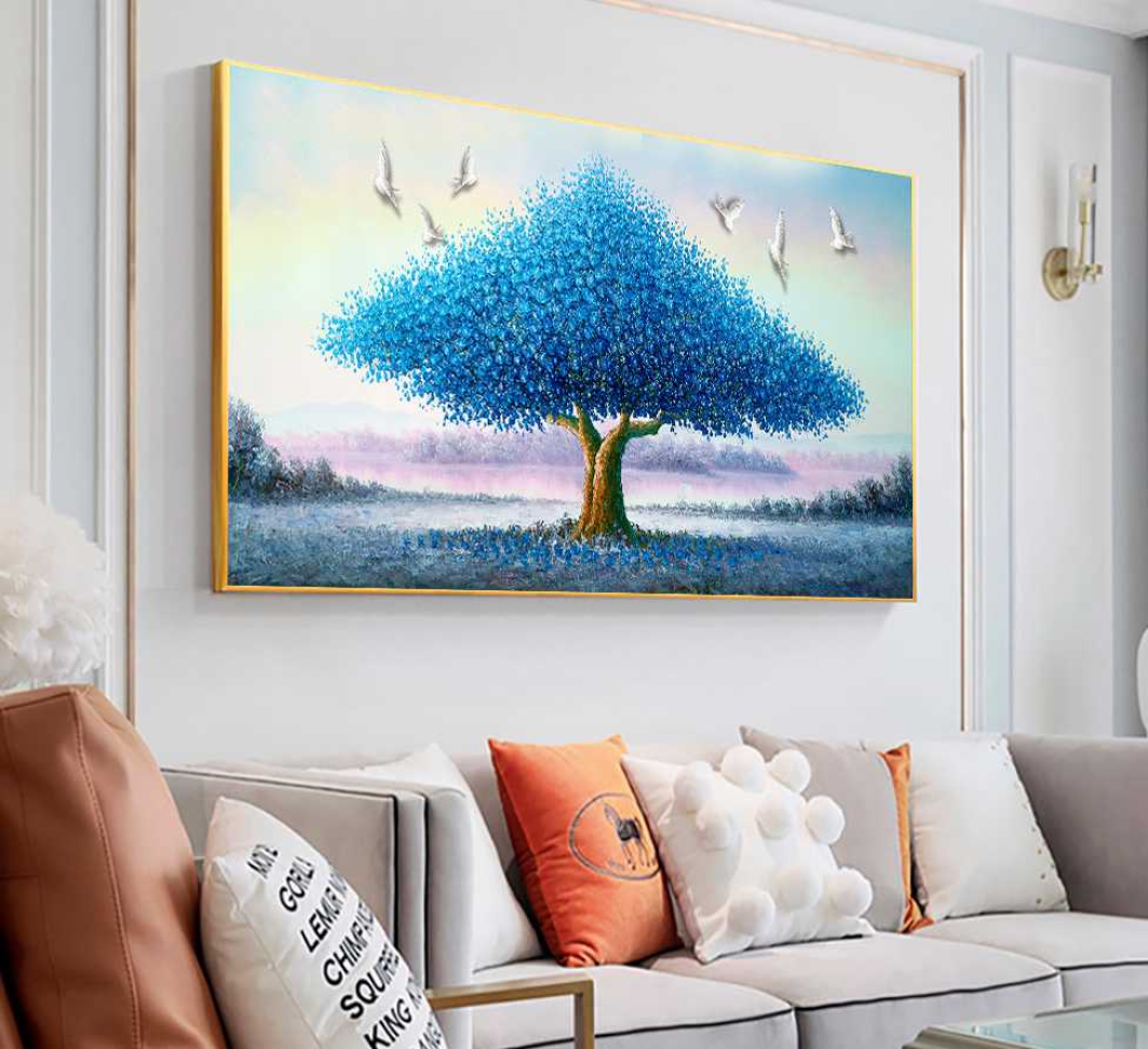 QUADRO ILSUTRAÇÃO A ARVORE AZUL - #5