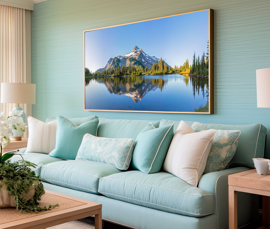 QUADRO BELA PAISAGEM RIO MONTANHA - #2