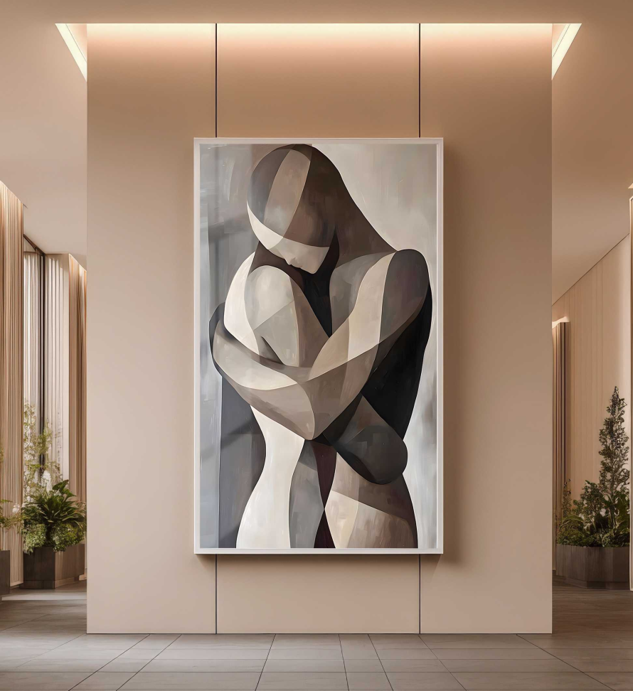 QUADRO ARTE O ABRAÇO ABSTRATO - #4