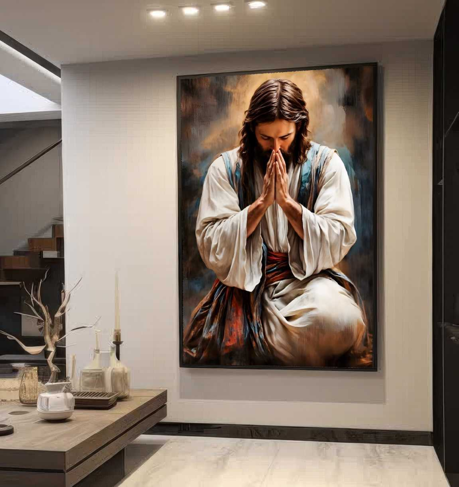 QUADRO ABSTRATO JESUS EM ORAÇÃO - #2