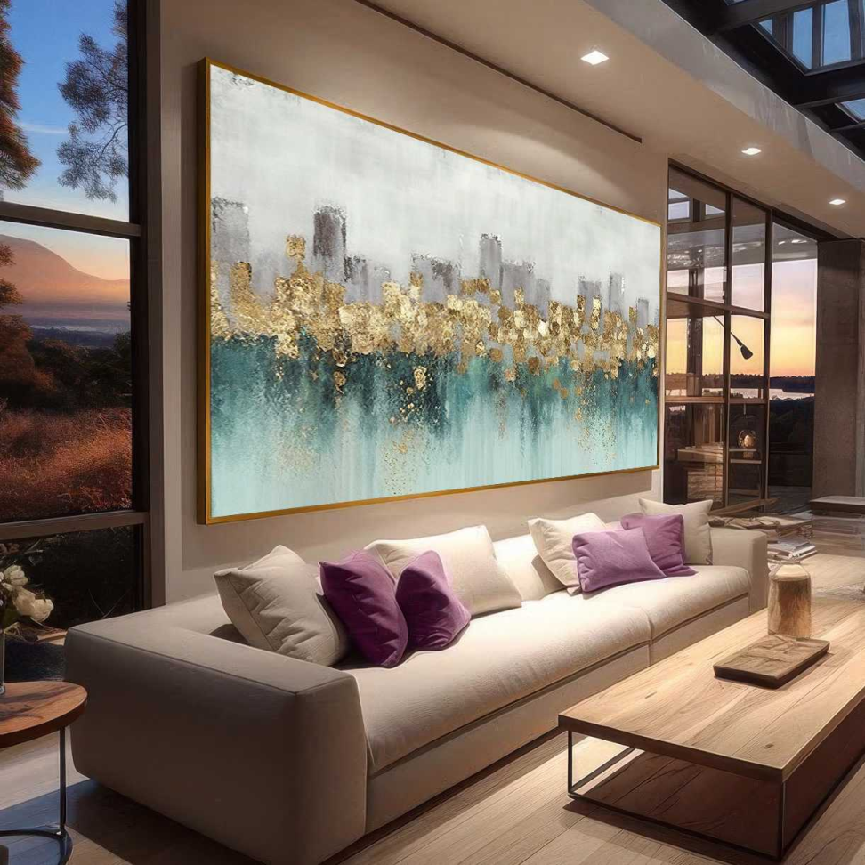 QUADRO UM BELO ABSTRATO EM PINTURA MODERNA - #2