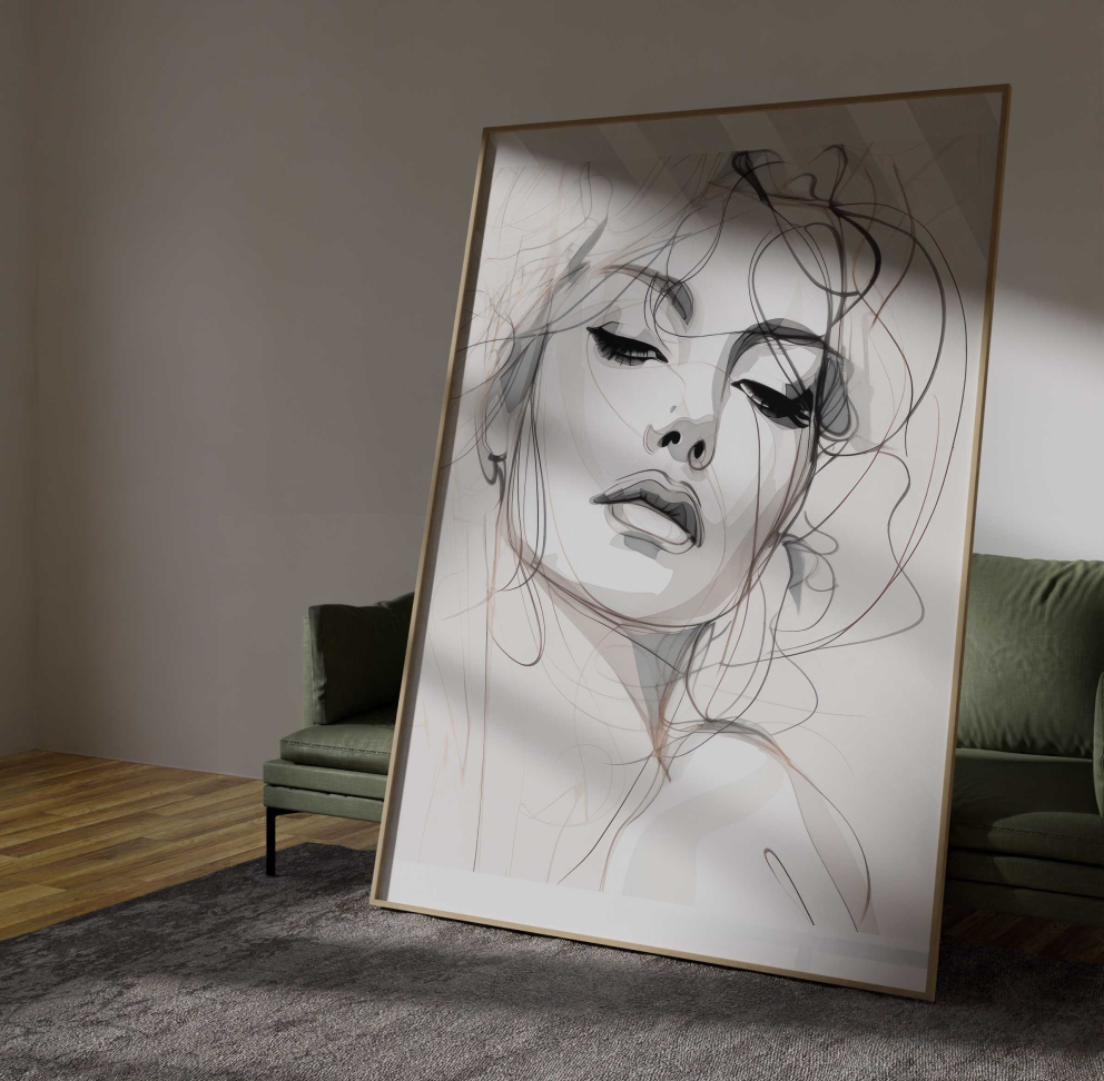 QUADRO ARTE EM DESENHO MINIMALISTA - #3