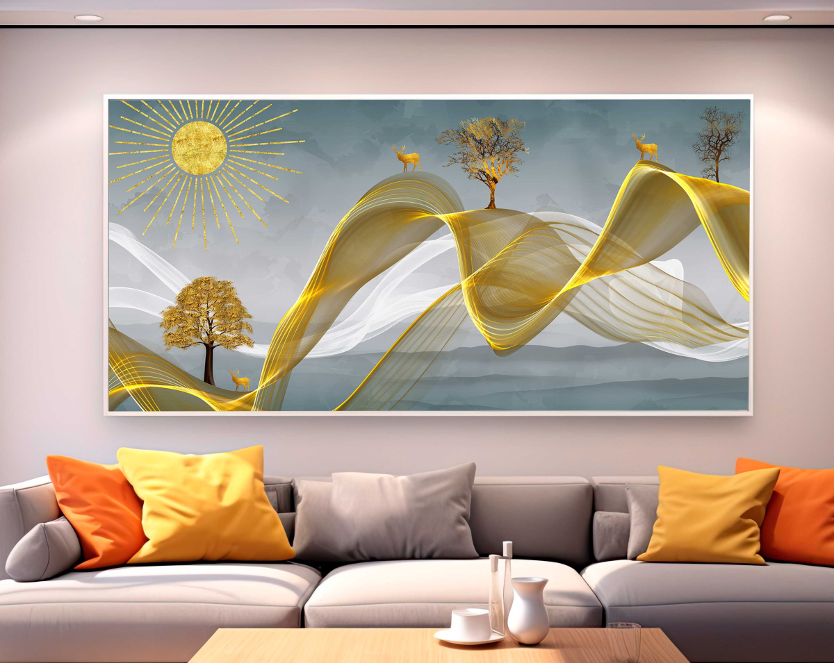 QUADRO EM BELA ARTE MODERNA ILUSTRAÇÃO DECOR - #3