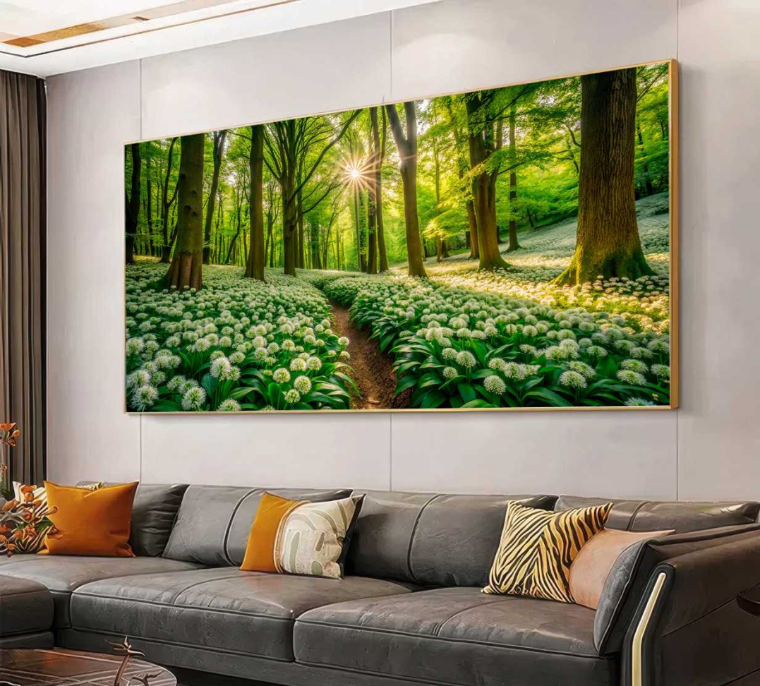 QUADRO PAISAGEM EM LINDA FLORESTA - #2