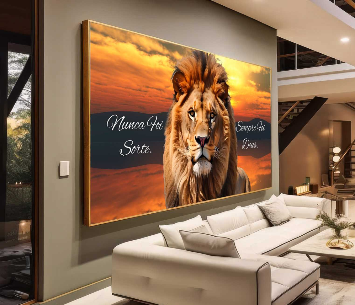 QUADRO LEAO COM FRASES - #3