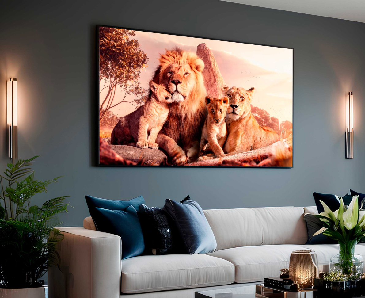 QUADRO UMA LINDA FAMILIA DE LEÕES - #3
