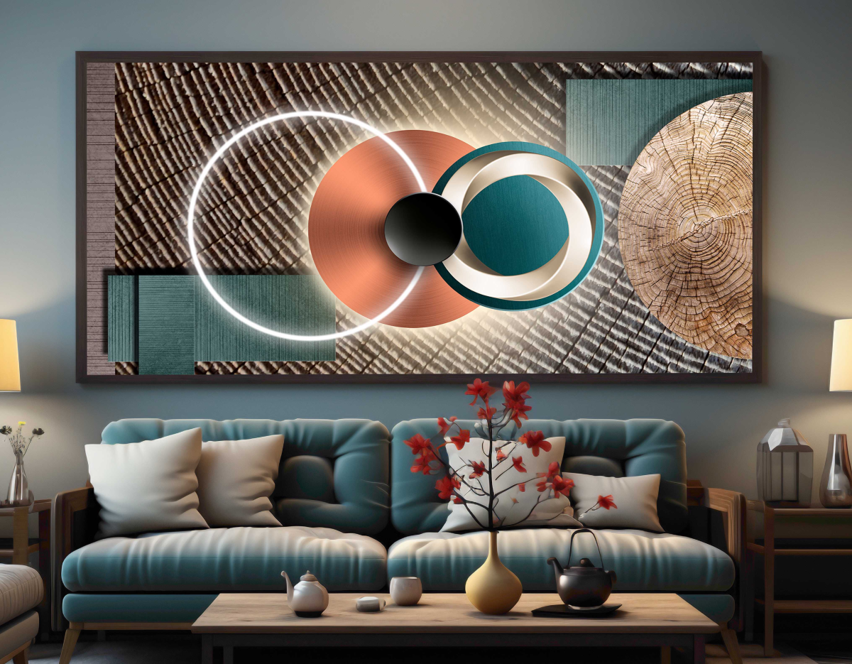 QUADRO UMA BELA ARTE GEOMETRICA MODERNA - #4