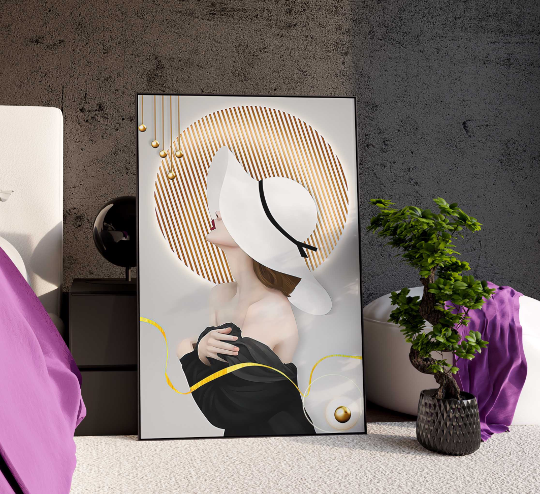 QUADRO MULHER ELEGANTE DECOR - #4