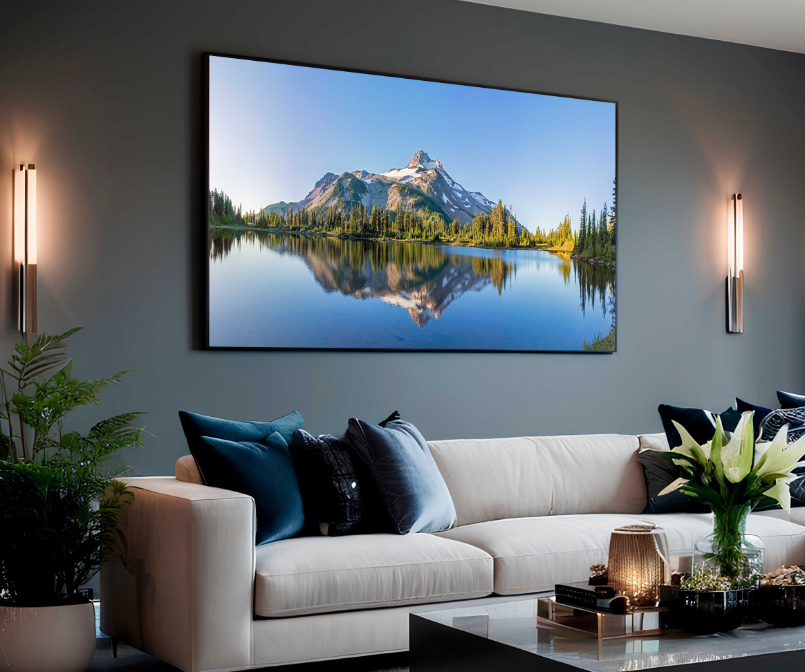 QUADRO BELA PAISAGEM RIO MONTANHA - #5