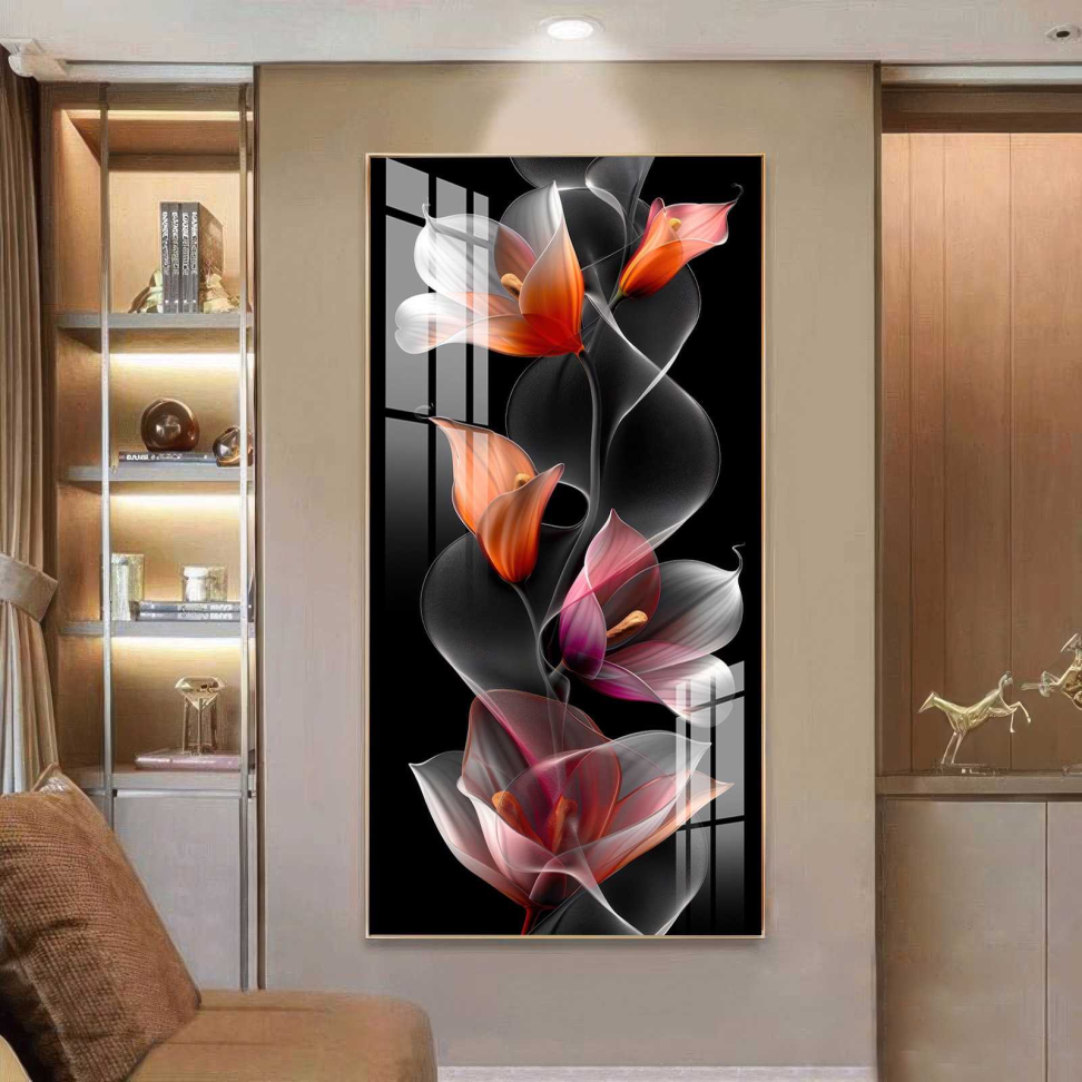 QUADRO EM BELA ARTE ABSTRATO FLORAL - #4