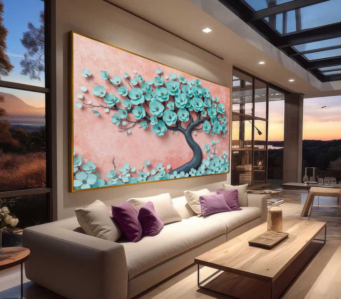 QUADRO EM ARTE DE LINDA ARVORE ABSTRATA - #3