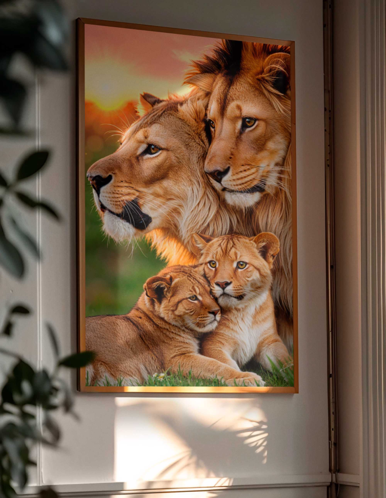 QUADRO VERTICAL A FAMILIA DO REI LEÃO - #5