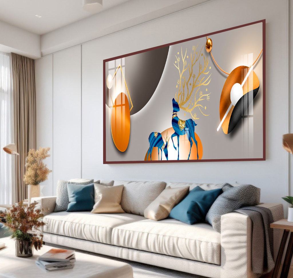 QUADRO EM BELA ARTE DIGITAL MODERNA ILUSTRAÇÃO DECOR - #4