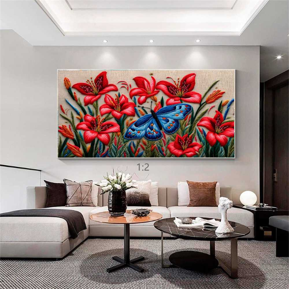 QUADRO BELA ARTE NATUREZA EM VERMELHOS - #2