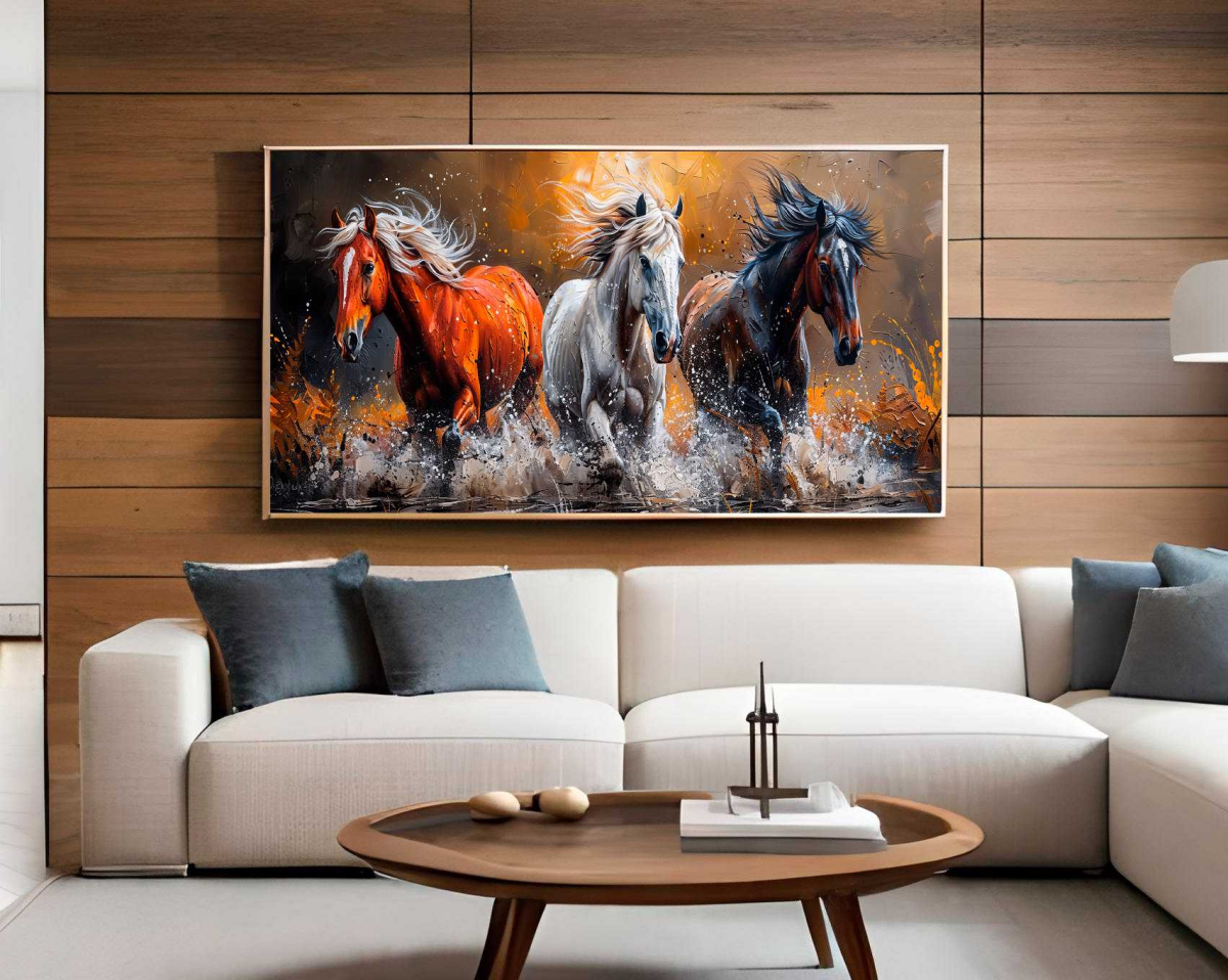 QUADRO CAVALOS ABSTRATOS DECOR - #5