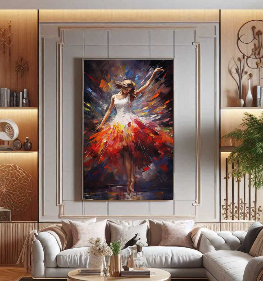 QUADRO ARTE PINTURA A BAILARINA - #5