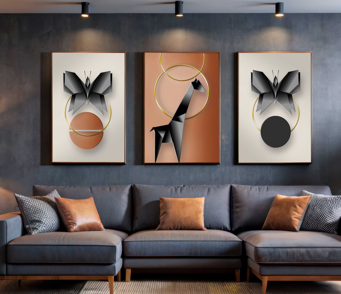 CONJUNTO ARTE MODERNA ILUSTRAÇÃO EM 3D - #4