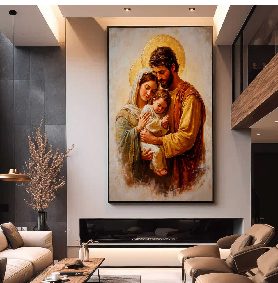 QUADRO A SAGRADA FAMILIA EM ABSTRATO VERTICAL - #3