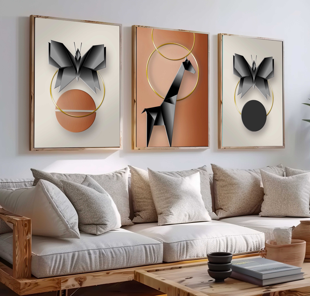 CONJUNTO ARTE MODERNA ILUSTRAÇÃO EM 3D - #3