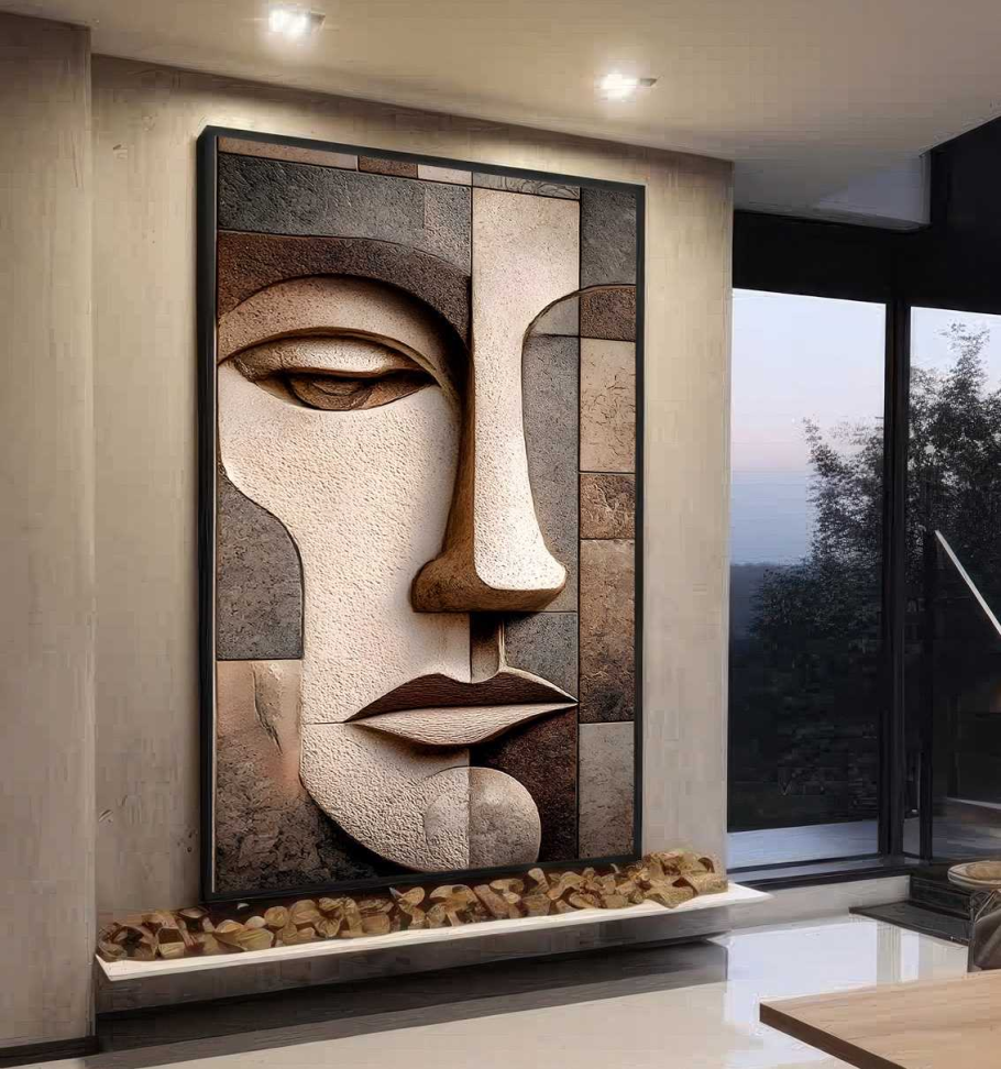 QUADRO ARTE ABSTRATA EM 3D MODERNO - #3