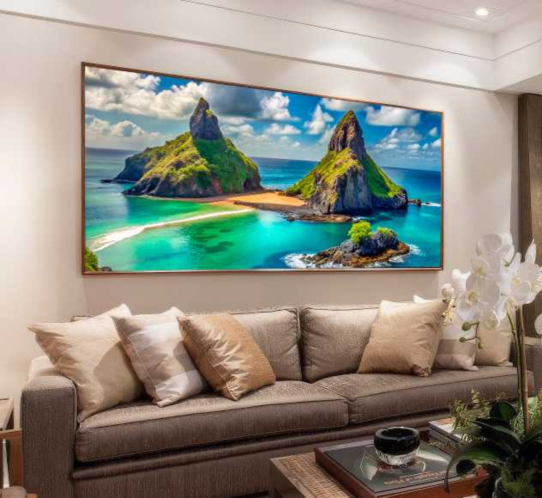 QUADRO EM BELA PAISAGEM AO MAR DE NORONHA - #4