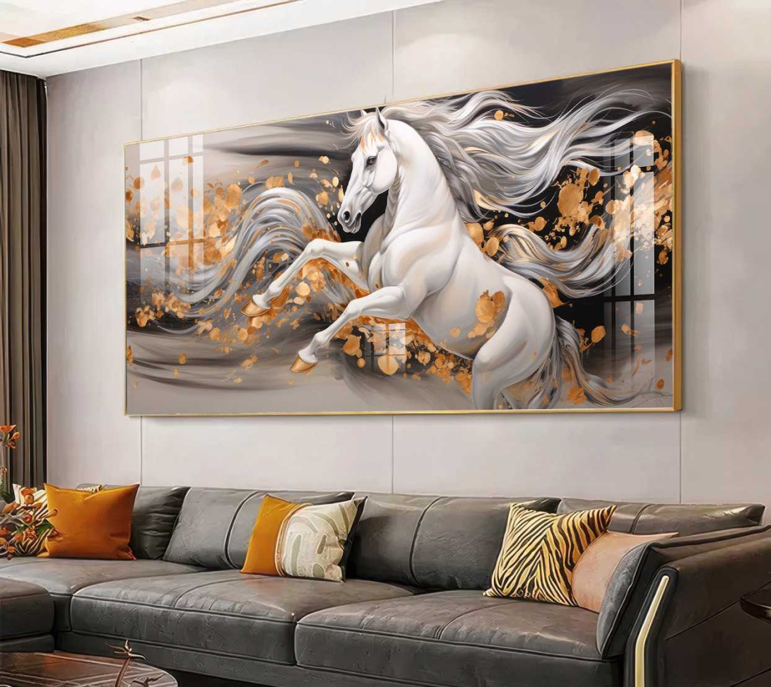 QUADRO BELO CAVALO EM ABSTRATOS MODERNOS - #3