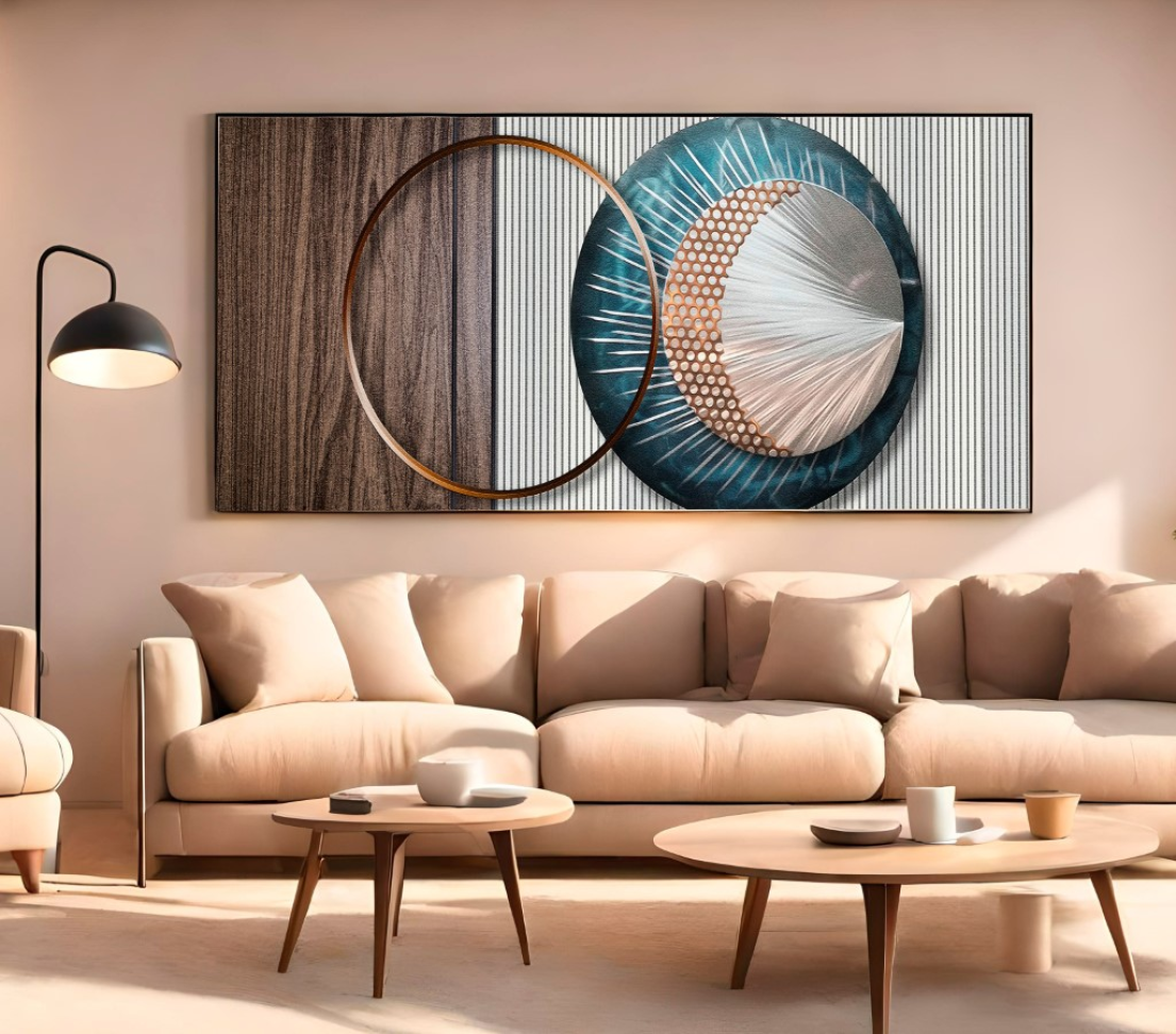 QUADRO ARTE DECOR GEOMETRICO MODERNO - #5