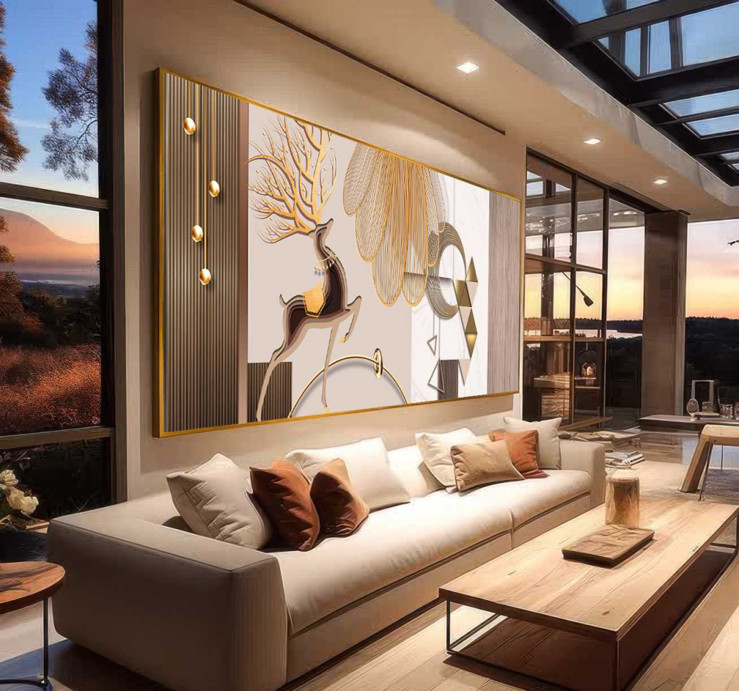 QUADRO UMA ILUSTRAÇÃO MODERNA DE DECORAÇÃO - #5