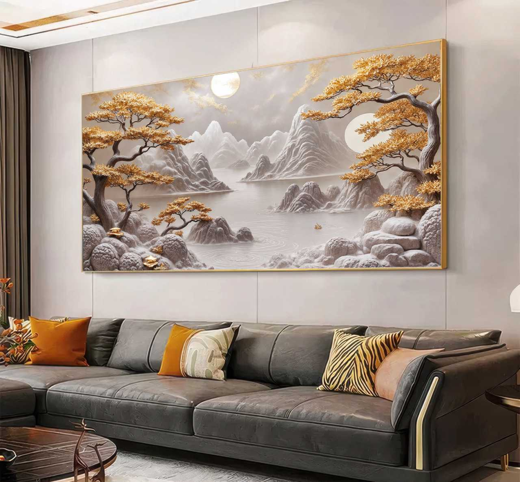 QUADRO EM BELA PAISAGEM ABSTRATA MODERNA - #4