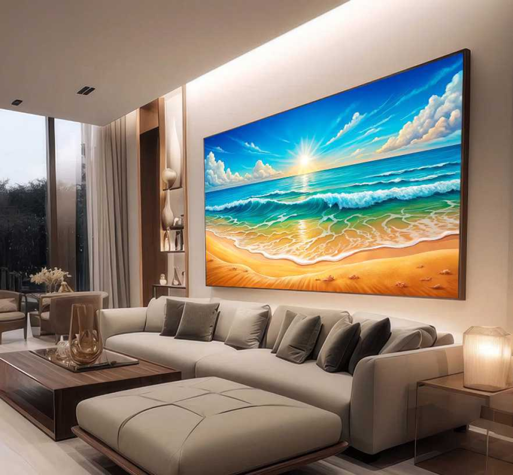 QUADRO EM PAISGEM DE UMA BELA PRAIA - #3